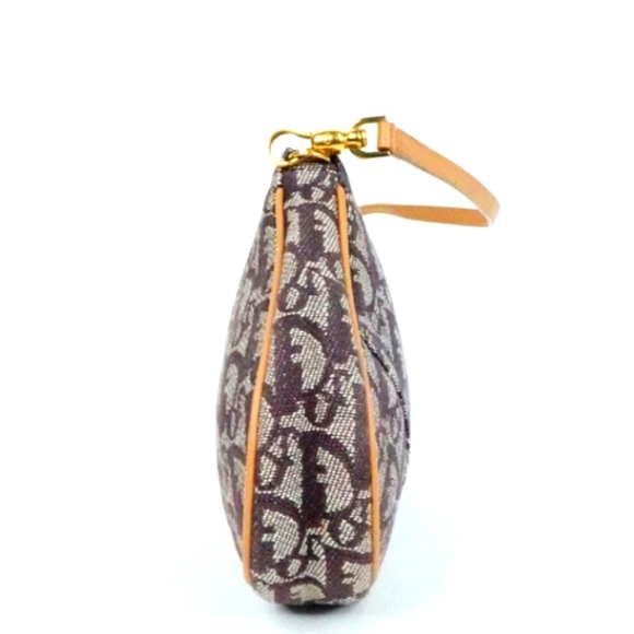 ⭐️DIOR VINTAGE MINI SADDLE BAG BROWN & BEIGE MONOGRAM CANVAS & LEATHER - Picture 3 of 6